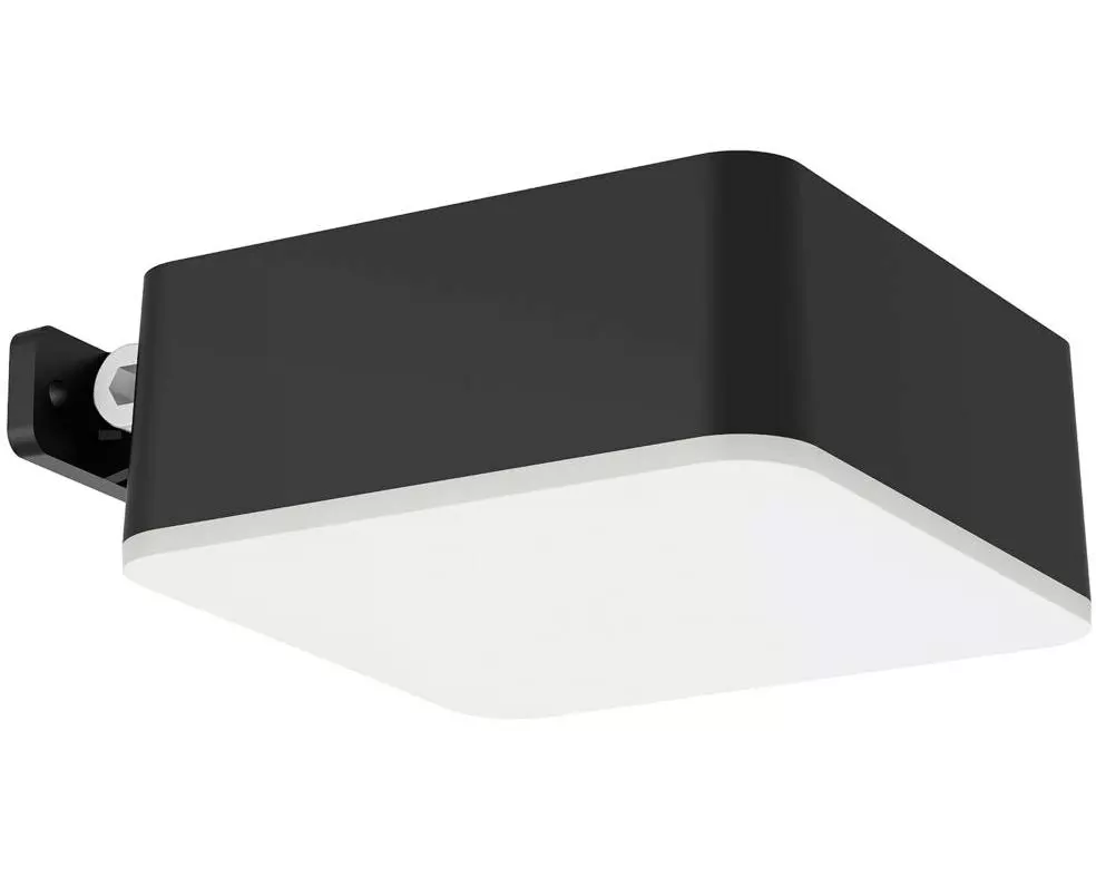 Philips Solar Vynce Wandleuchte, Lichtsensor, eckig, 2700K, schwarz
