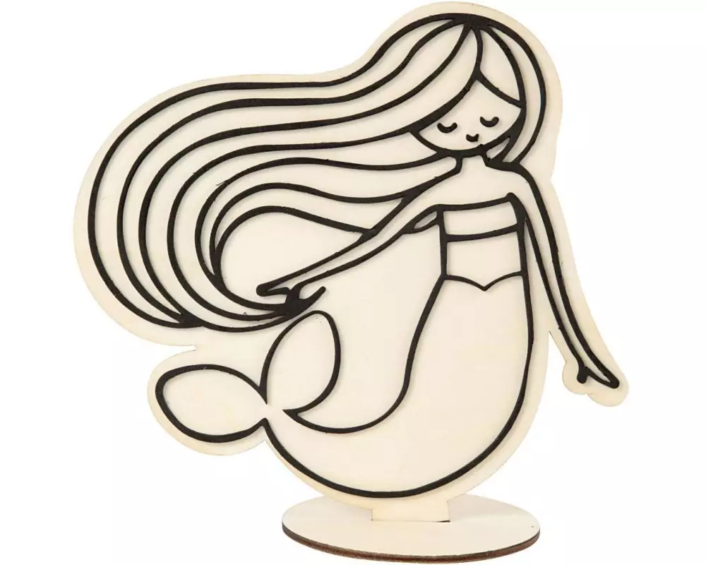 Creativ Company Holzartikel Meerjungfrau 18 cm