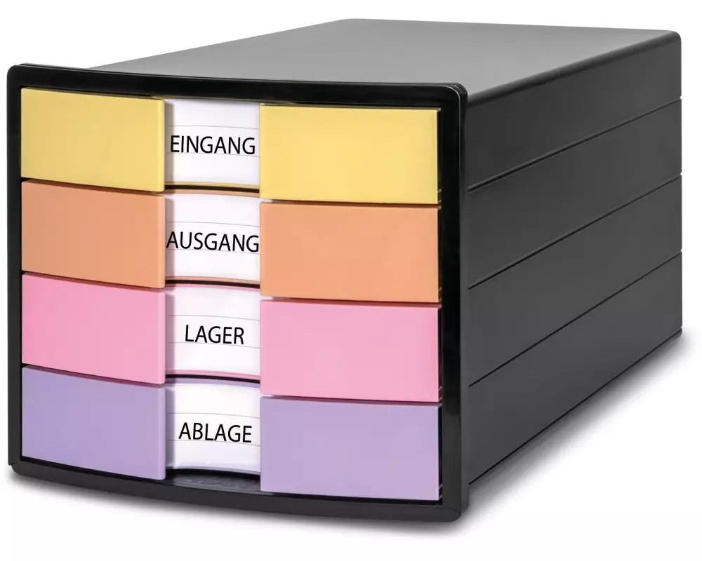 HAN Schubladenbox IMPULS Schwarz / Pastell