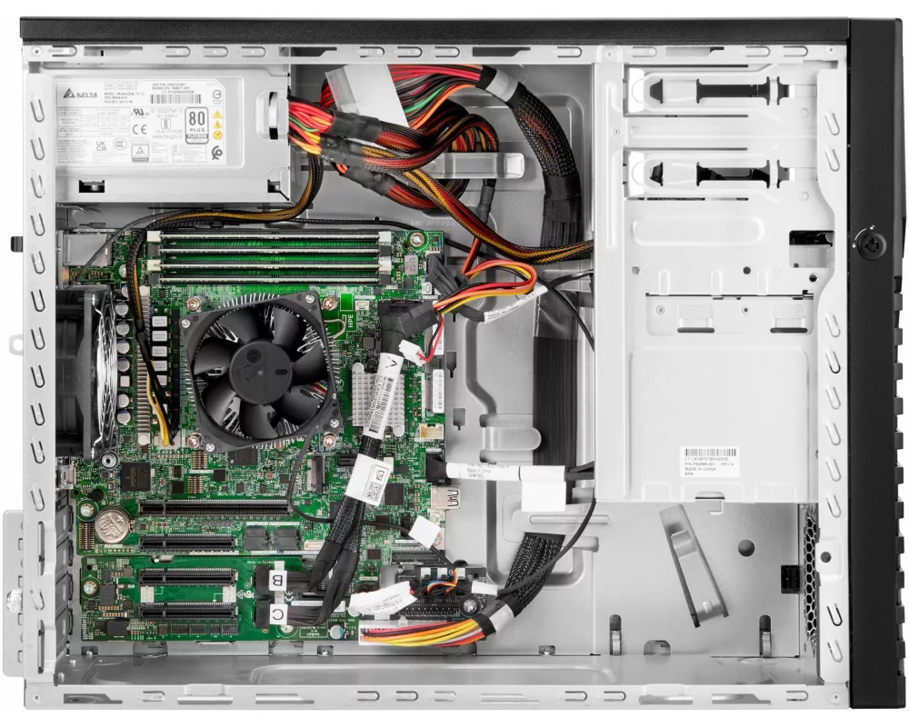 HPE ProLiant ML30 Gen11, 1xE-2436, 2.9GHz, 6 Core, 1x32 GB UDIMM 2R 4800 MT/s, 8xSFF, 2x480GB SATA RI SSD, 2xPS 800W, MR216i-p