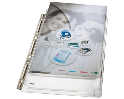 LEITZ Zeigetasche PP Maxi A4 47553003 genarbt, 0,17mm 3 Stück