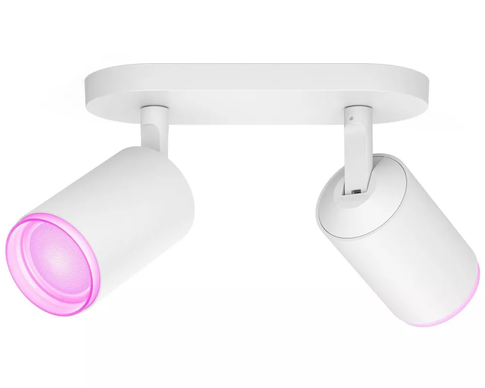 Philips Hue White & Color Ambiance Fugato 2er-Spot Weiss