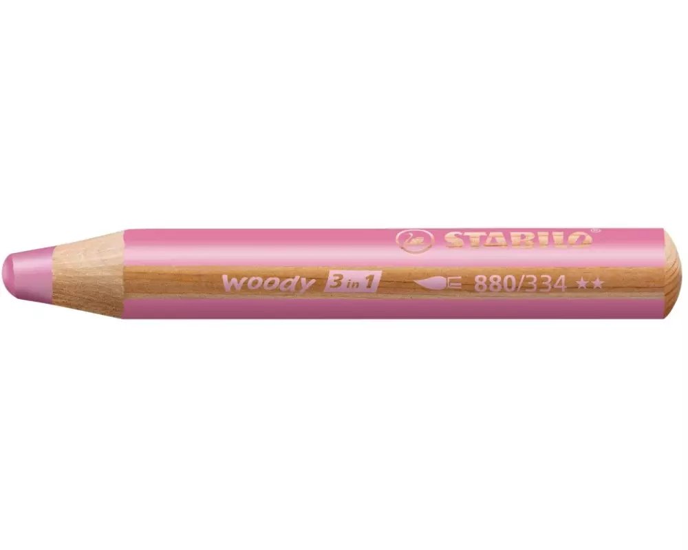 STABILO Farbstifte Woody 3 in 1 Pink