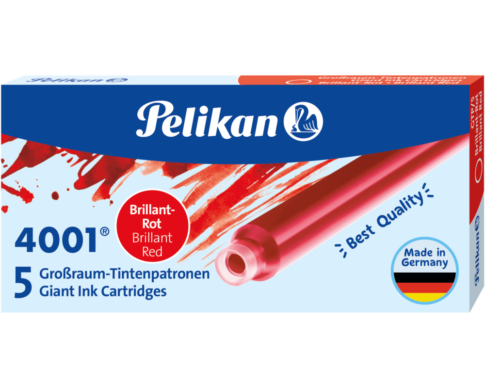PELIKAN Tinte 4001 GTP/5 310623 brillantrot 5 Stück