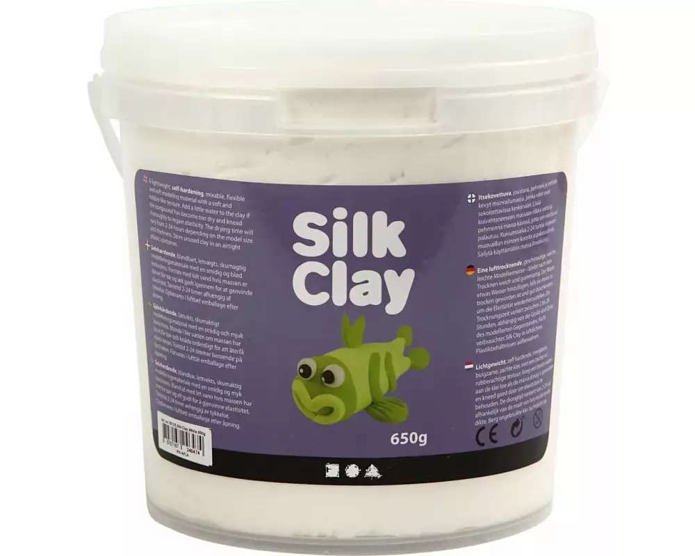 Creativ Company Modelliermasse Silk Clay 650 g, weiss