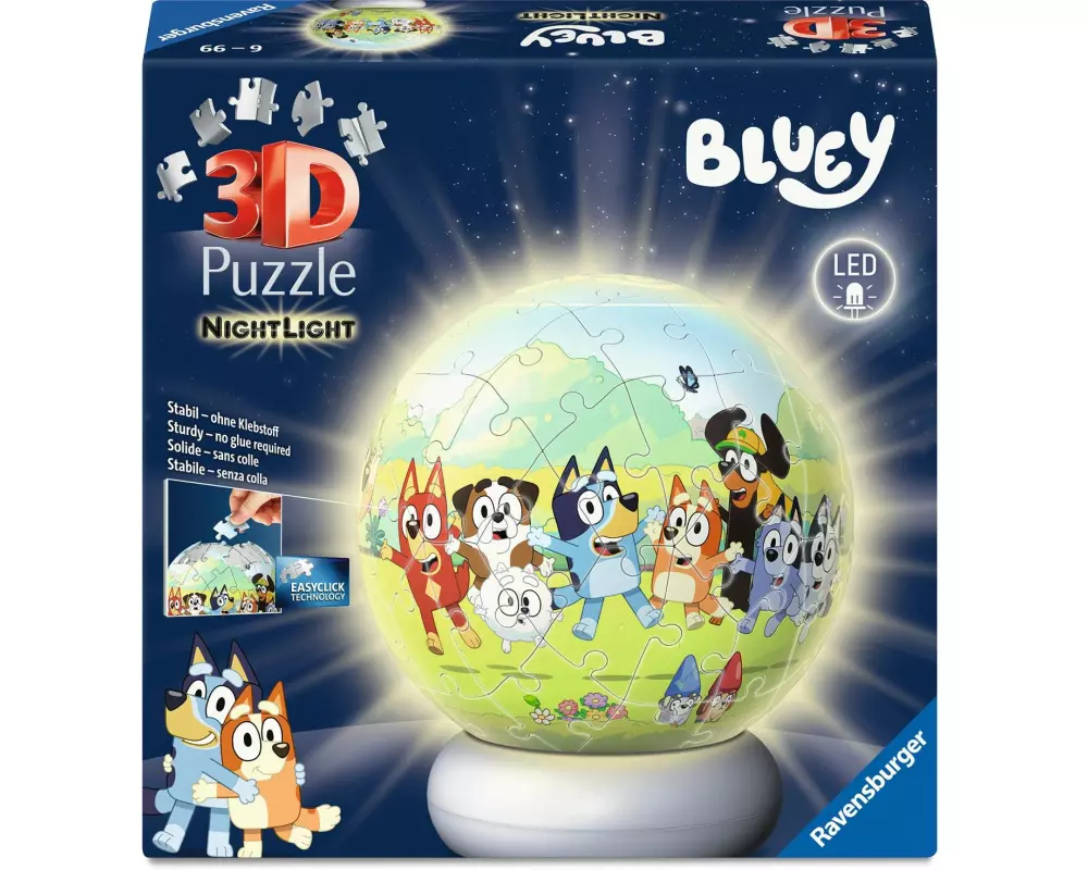 Ravensburger Puzzle-Ball Nachtlicht Bluey 72 Teile 13 cm