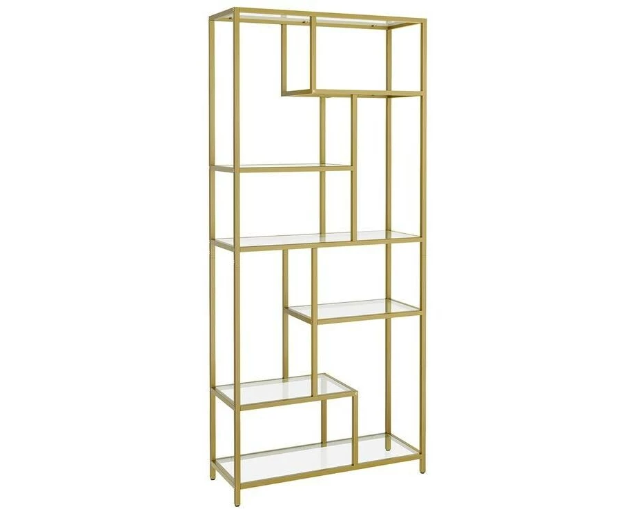 VASAGLE Regal 6 Ablagen 80 x 180.3 cm, Gold