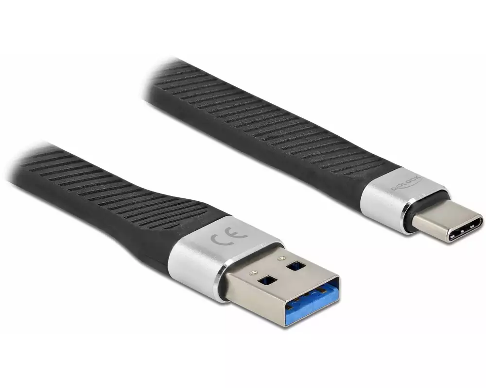 Delock USB 3.2 Gen 1 FPC Flachbandkabel USB-A - USB-C 0.14 m