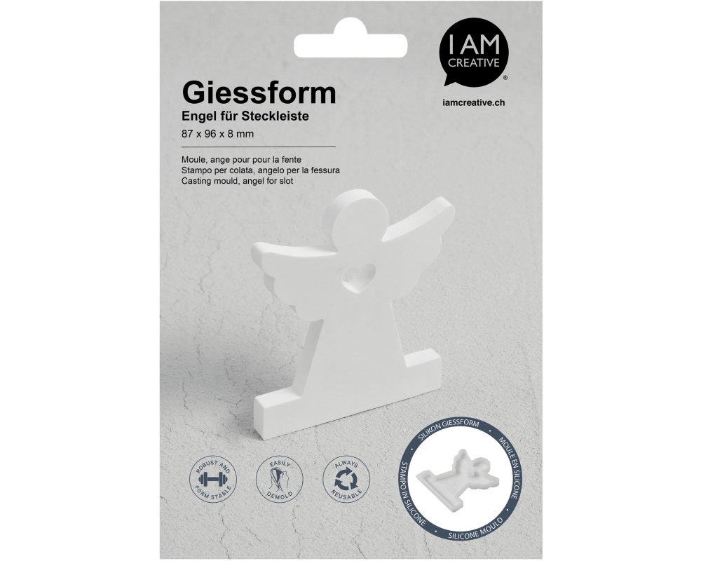 I AM CREATIVE Silikon Giessform 1704.35 Engel für Steckleiste