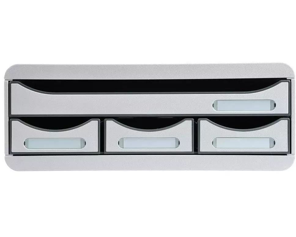 Exacompta Schubladenbox Toolbox mini 4 Schubladen, Grau