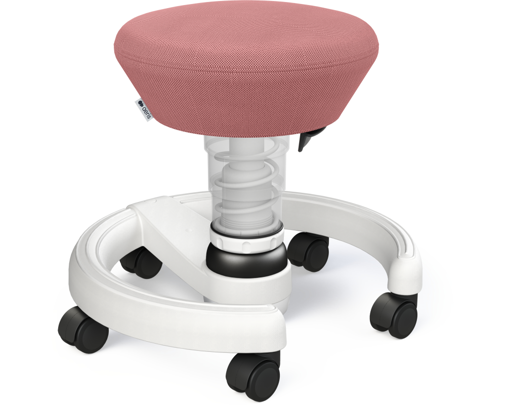 AERIS Kindersitzhocker Swoppster 120WHWHHQ03 rosa/weiss, mit Rollen