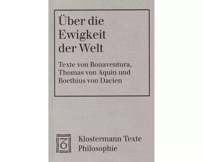 Über die Ewigkeit der Welt