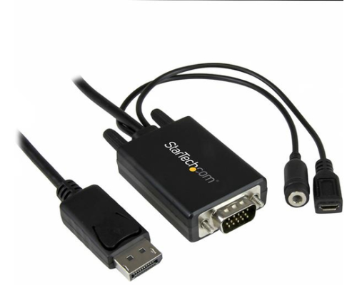 StarTech.com 10 ft 3m DisplayPort to VGA Adapter Cable with Audio