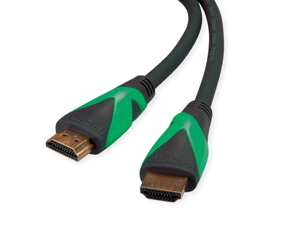 ROLINE GREEN ATC 8K HDMI Ultra HD Kabel mit Ethernet, ST/ST, schwarz, 2 m