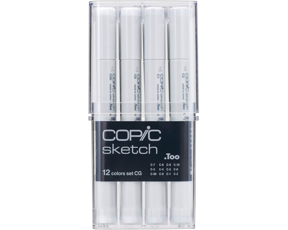 COPIC Marker Sketch 21075151 Grau-Set CG, 12 Stück