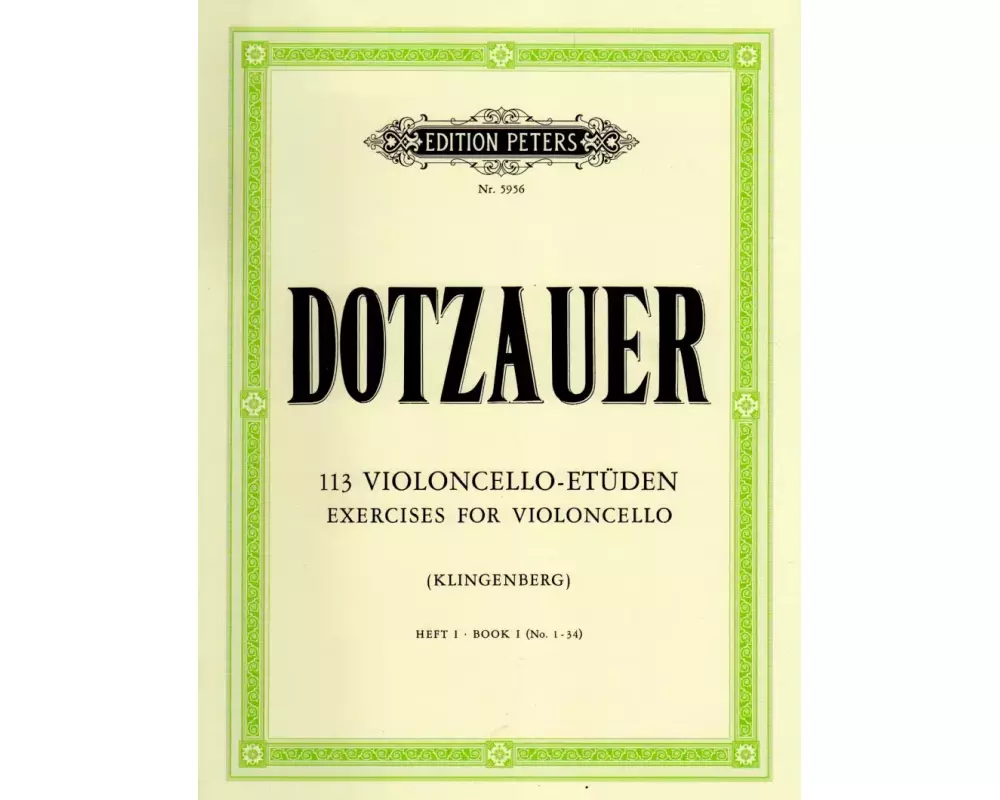 113 Violoncello-Etüden - Heft 1: Nr. 1 -34