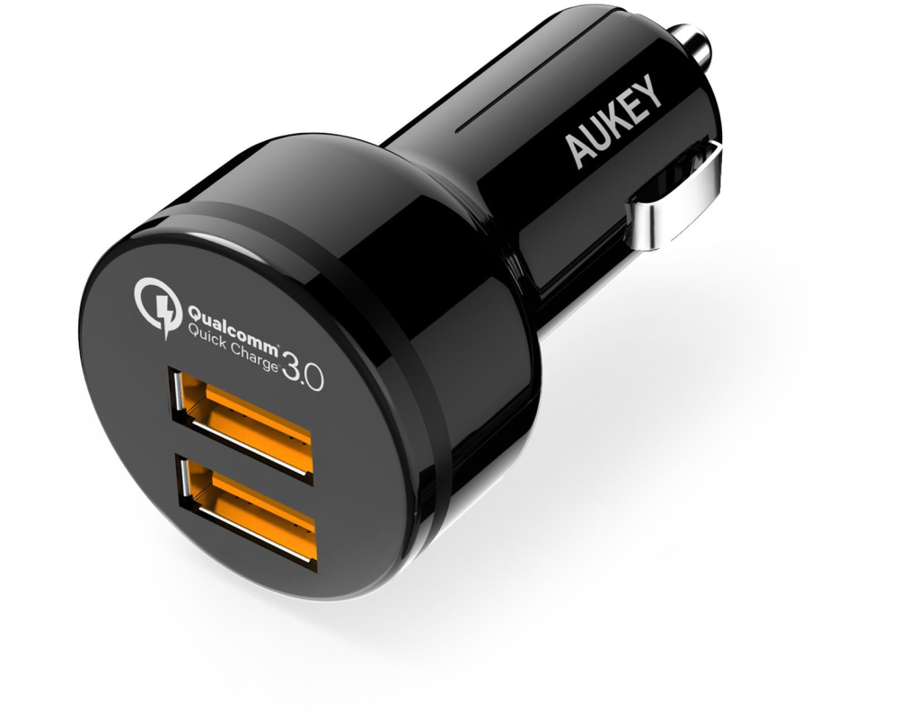 AUKEY Expedition CarCharger36W bl. CC-T8 2-Port,USB-type A, PD, QC3