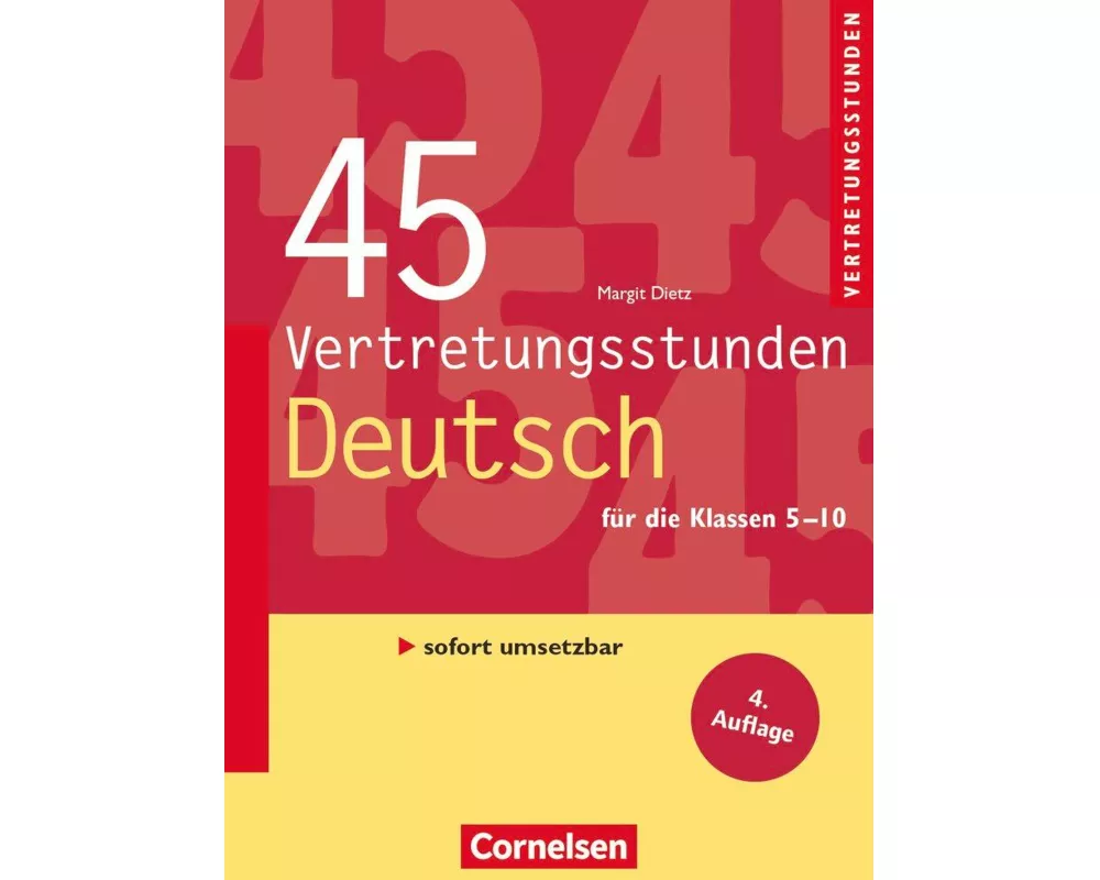 Vertretungsstunden, 45 Vertretungsstunden Deutsch (4. Auflage), Buch