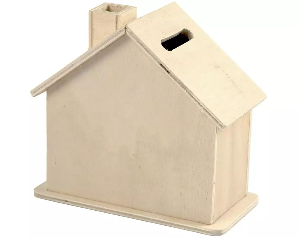 Creativ Company Holzartikel Spardose Hausform