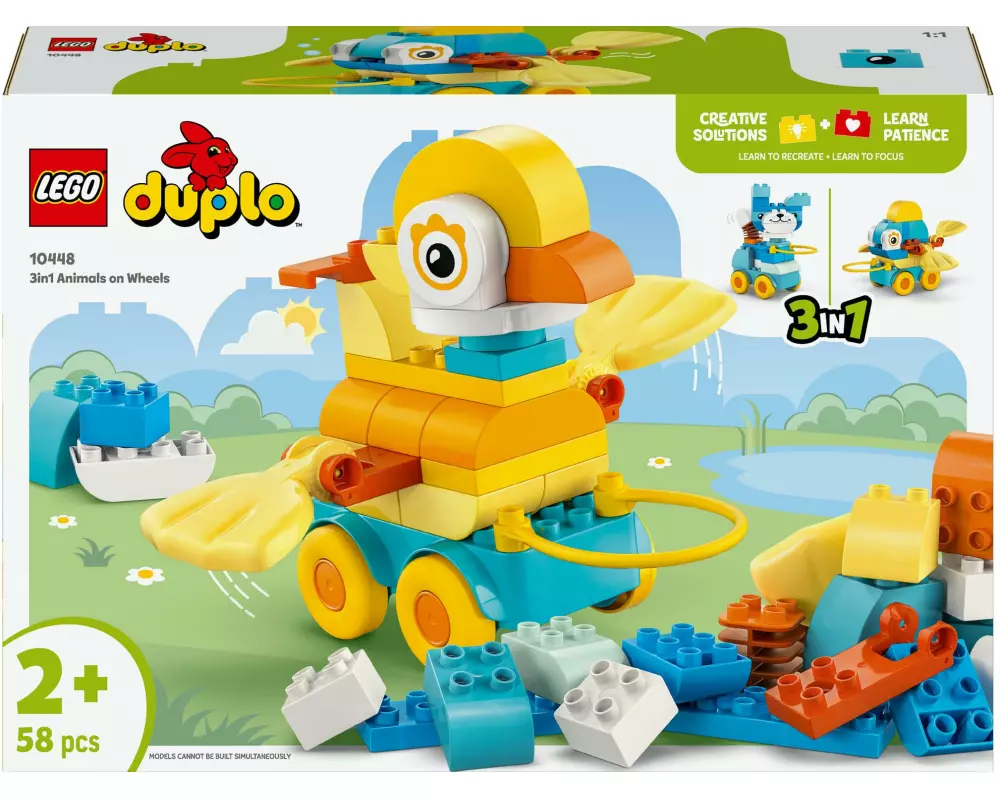 LEGO® DUPLO® Tiere auf Rädern 3-in-1-Set 10448