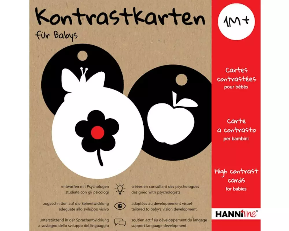 Hanniline Kontrastkarten ab dem 1. Lebensmonat Lernkarten