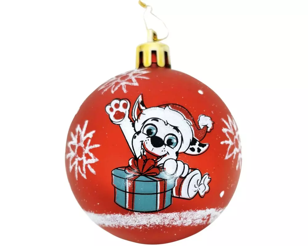 Arditex Weihnachtskugel 10 Stück, Ø 6 cm, Rot, Paw Patrol