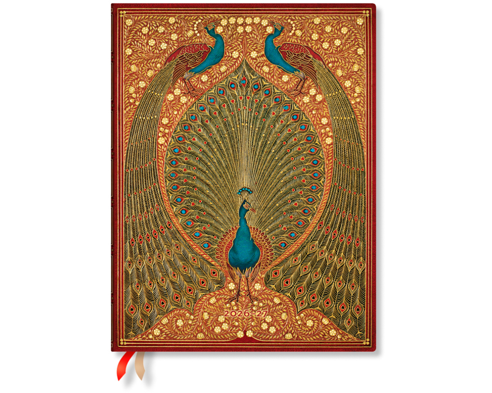 Paperblanks Taschenagenda 26/27 Hafiz‘ Pfauen 2026/2027, Mehrfarbig