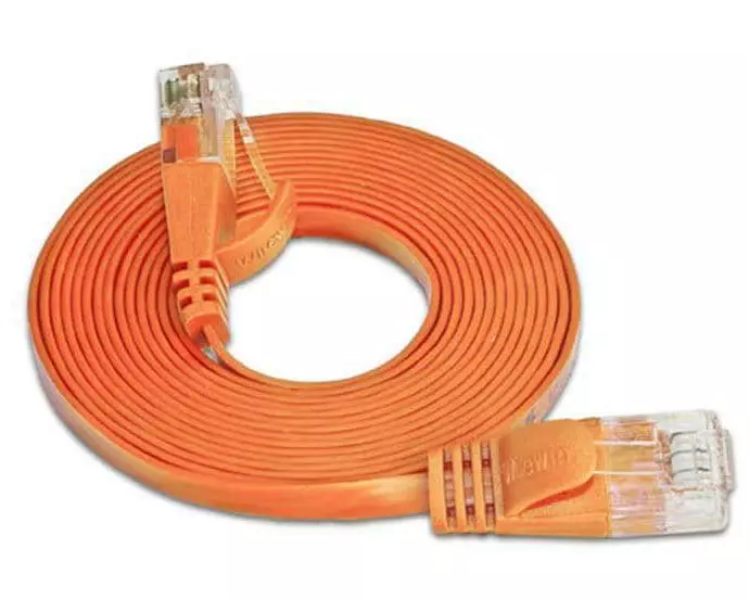 SLIM Slimpatchkabel RJ-45 - RJ-45, Cat 6, UTP, 25 m, Orange