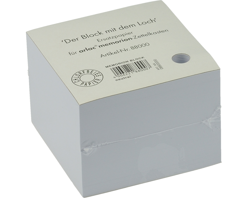 ARLAC Zettelbox Papier 10x10cm 880 weiss 800 Blatt