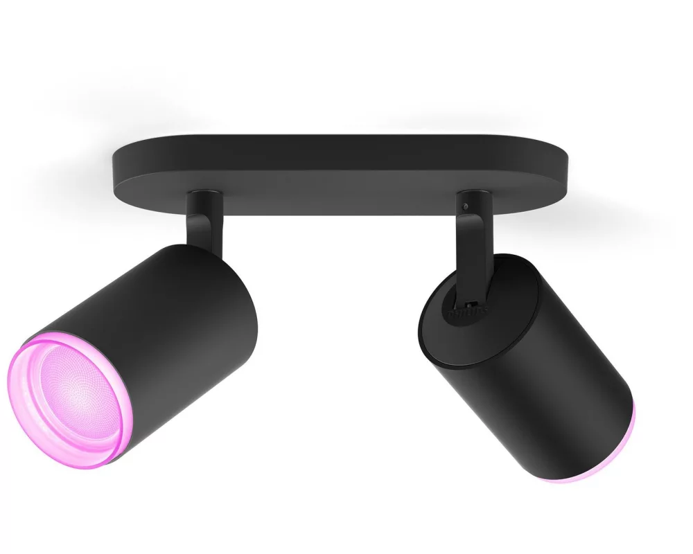 Philips Hue White & Color Ambiance Fugato 2er-Spot Schwarz