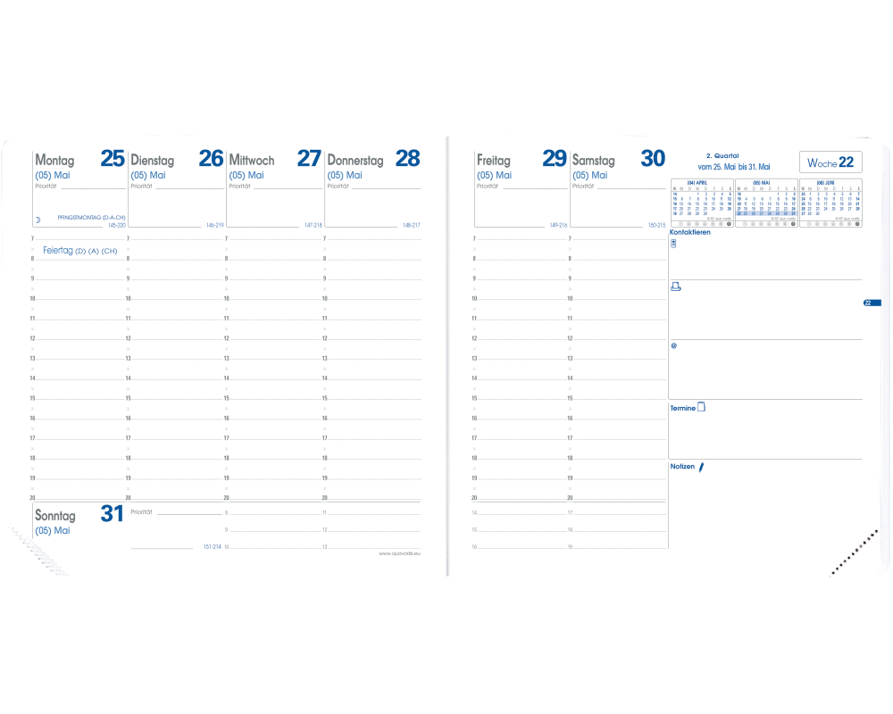 QUO-VADIS Ersatzinhalt Executif 2026 014004Q 1W/2S Impala/Club DE 16x16cm
