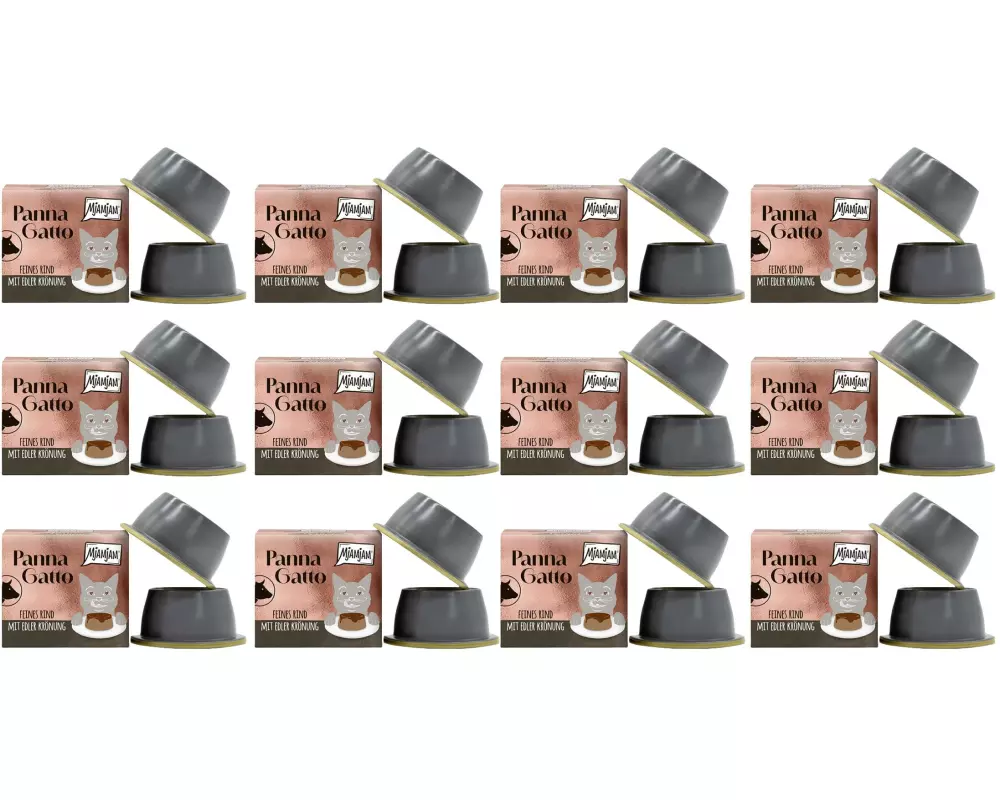 Mjamjam Panna Gatto Rind mit edler Krönung, 12x 2 x 80 g