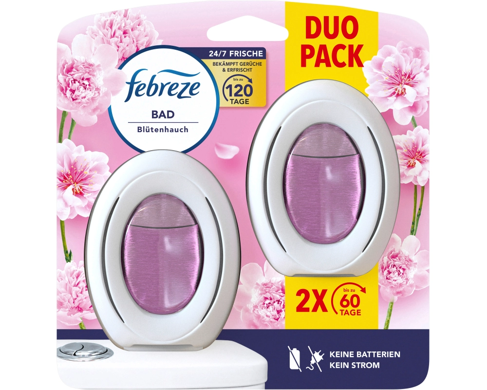 FEBREZE Bad Lufterfrischer 972113 Blütenhauch Duo 2x8ml