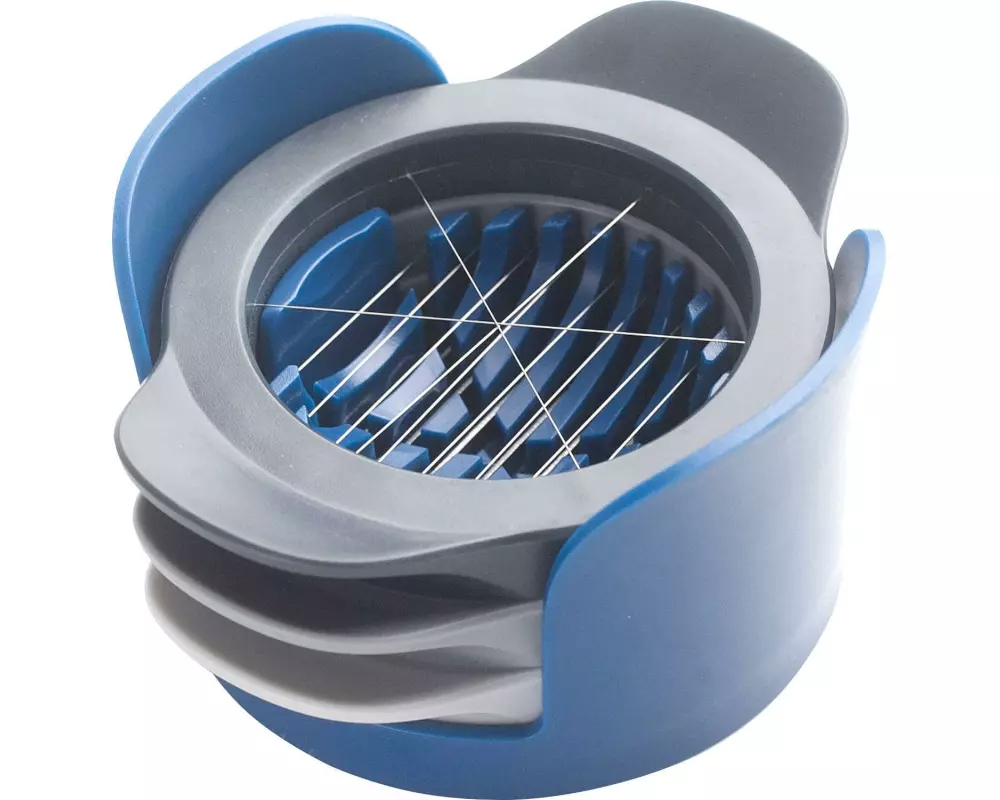 Ibili Eier- und Pilzschneider Kunststoff 6,5 x 11 cm Blau/Grau