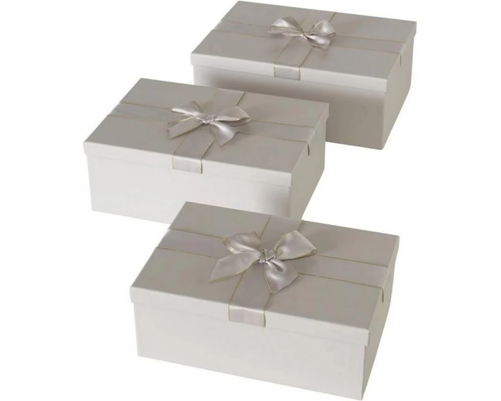 Boltze Geschenkbox Ribbella 3-teilig, Gold