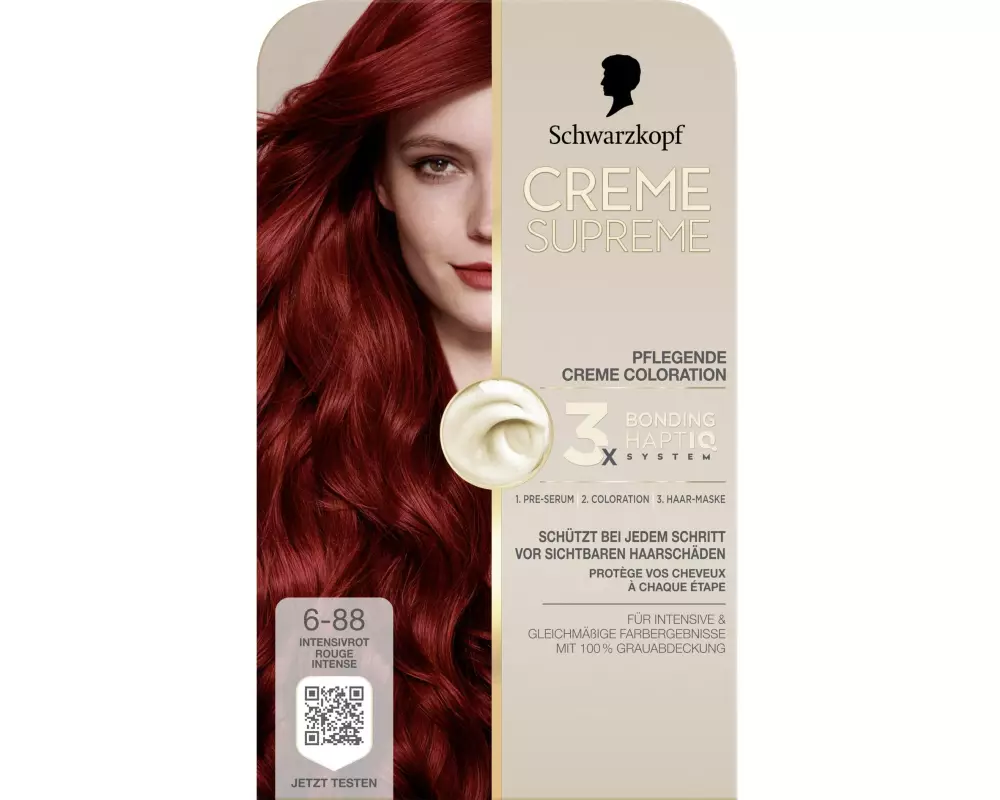 Schwarzkopf Creme Supreme Haarcoloration Creme Supreme 6-88 Intensivrot