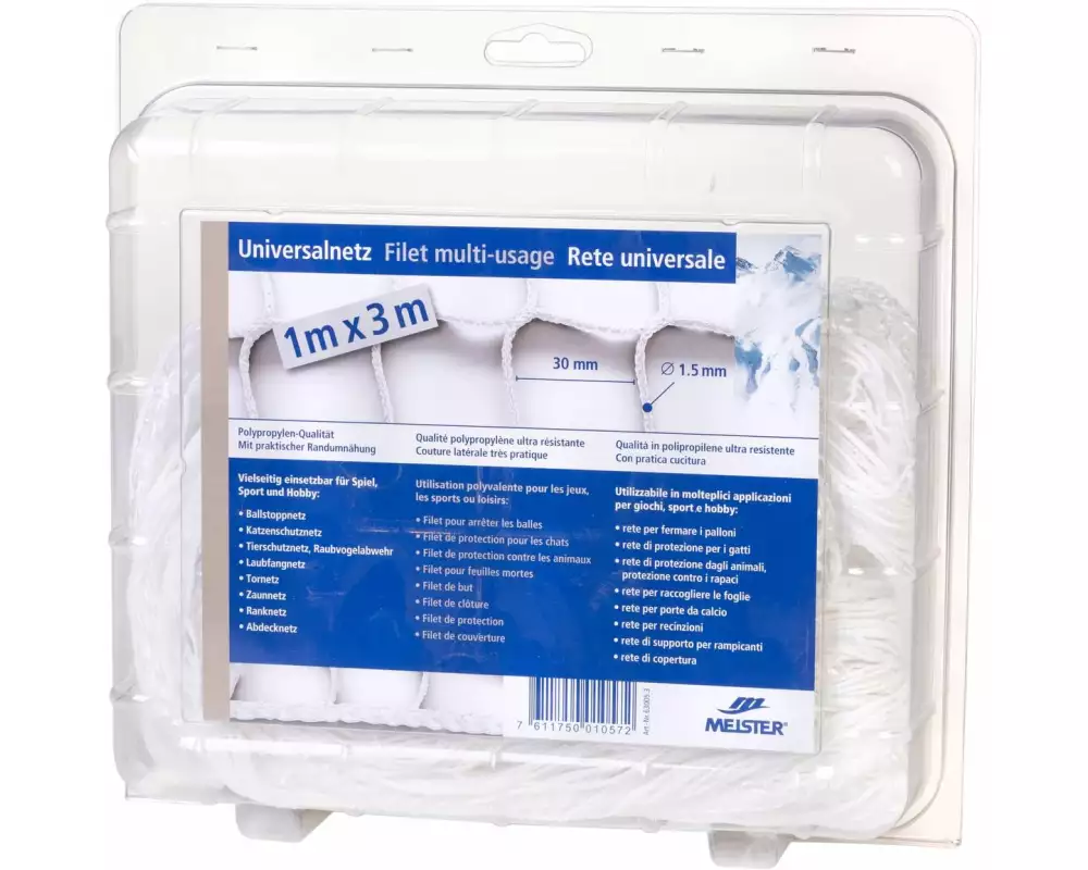 Meister Universalnetz knotenlos, Ø 1.5 mm / 1 x 3 m, Weiss