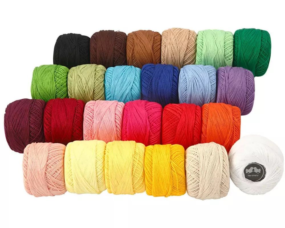 Creativ Company Baumwolle Baumwolle, Mercerisiert, Sortiert, 24 x 20 g