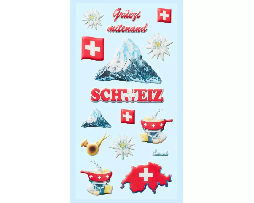 HobbyFun Motivsticker Schweiz 1 Blatt