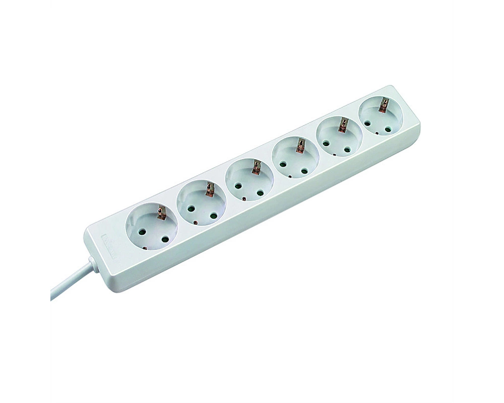 BACHMANN SELLY Steckdosenleiste 6x Schutzkontakt, weiß, 1,5 m