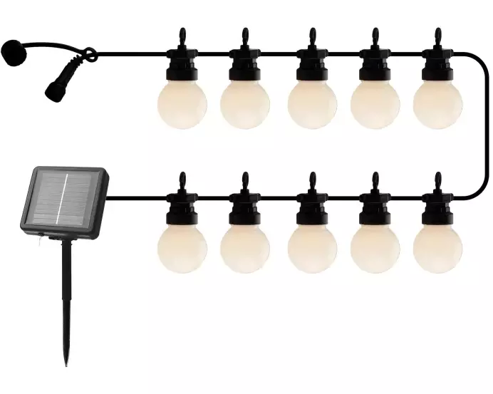 Sirius Lichterkette Lucas Solar 300 cm Weiss, Starter Set