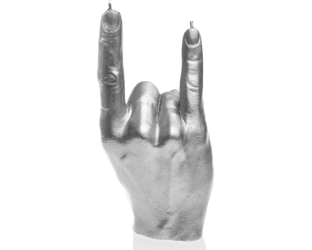 Candellana Kerze Hand Rock Silber