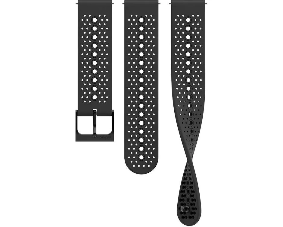 SUUNTO Armband Athletic 1 Silikon, Schwarz, 22 mm, S-M
