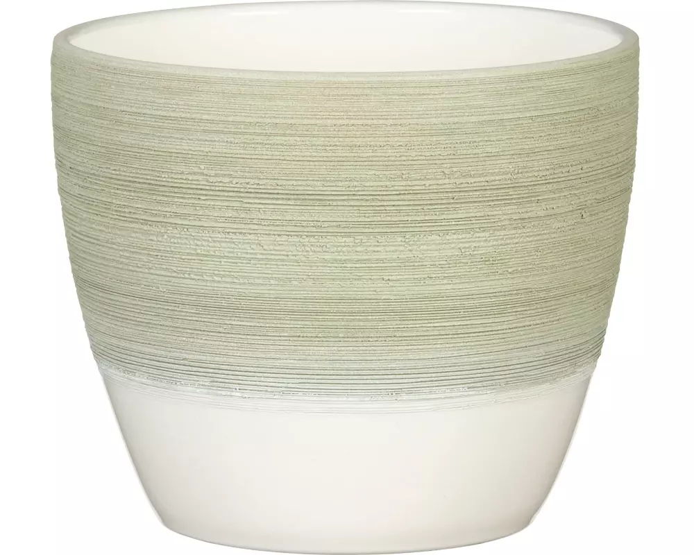 scheurich Blumentopf Matcha Cream 950, 19 cm, Grün