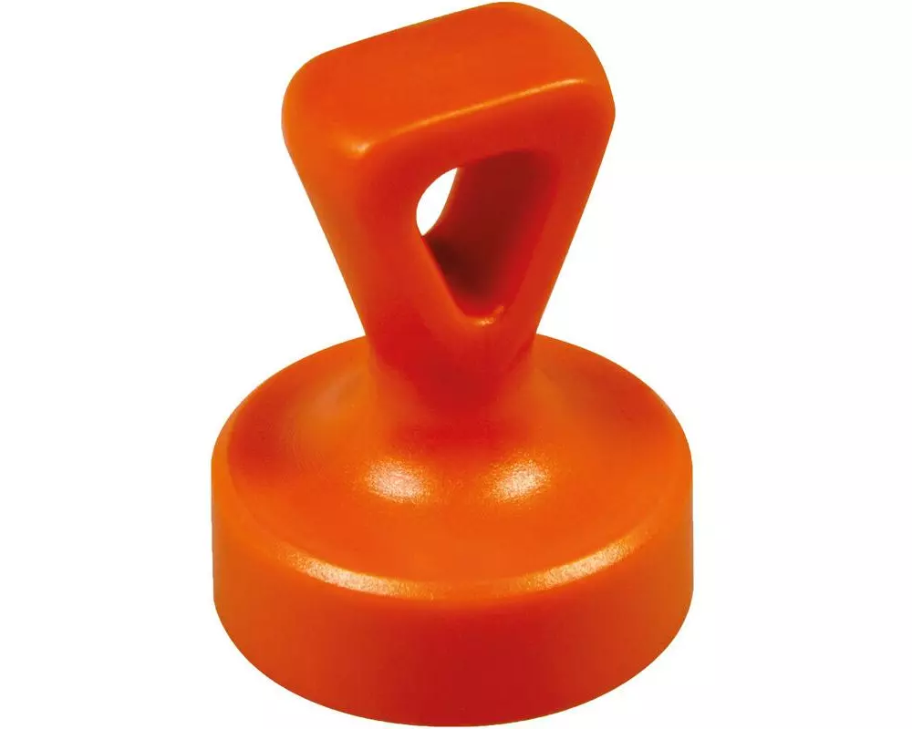 Berec Haftmagnet mit Öse, Ø 17 mm 2 Stück, Orange