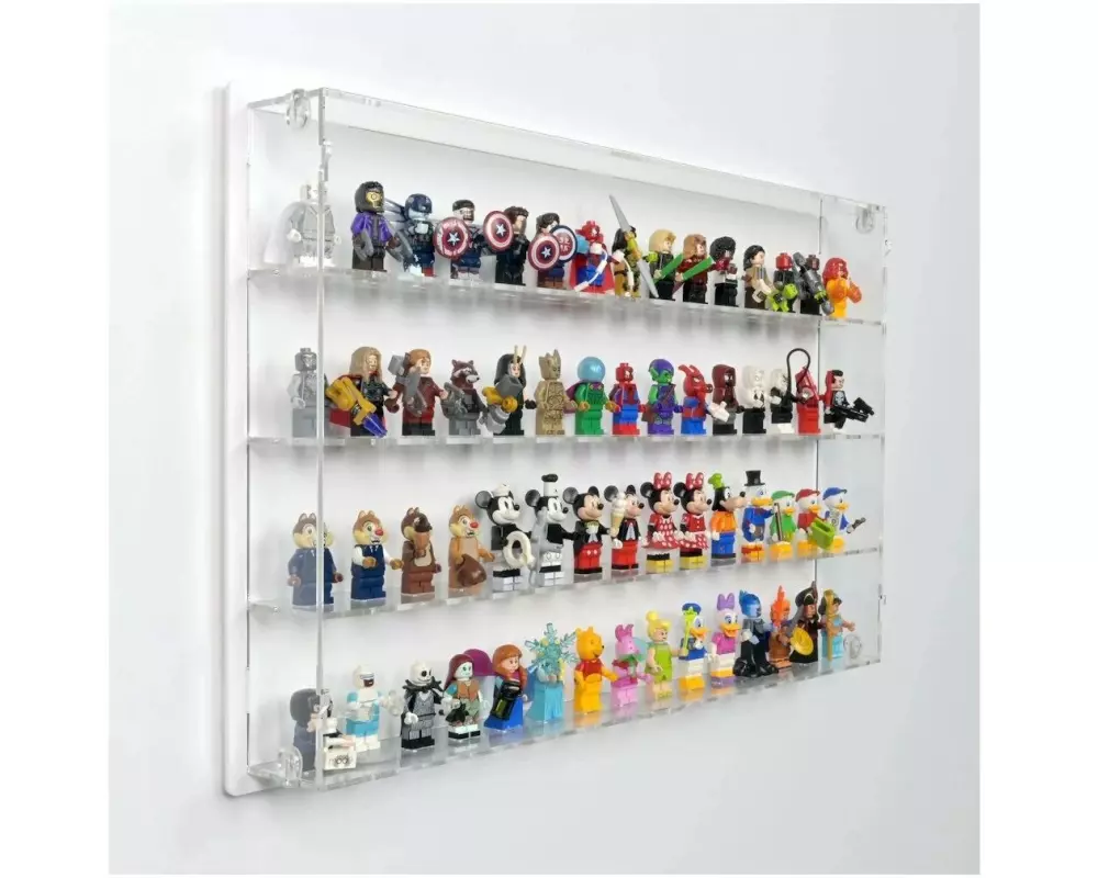 iDisplayit Baukasten Acryl-Wand-Display für 60 LEGO-Minifiguren