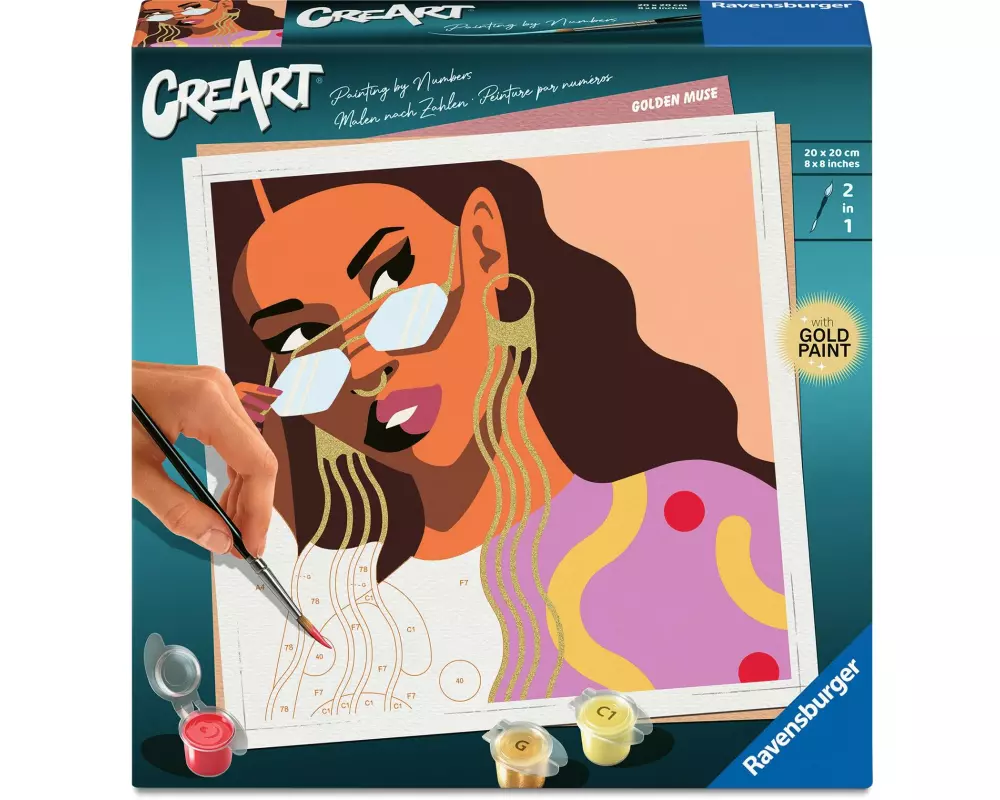 Ravensburger Malen nach Zahlen CreArt, Adults Trend – Goldene Muse