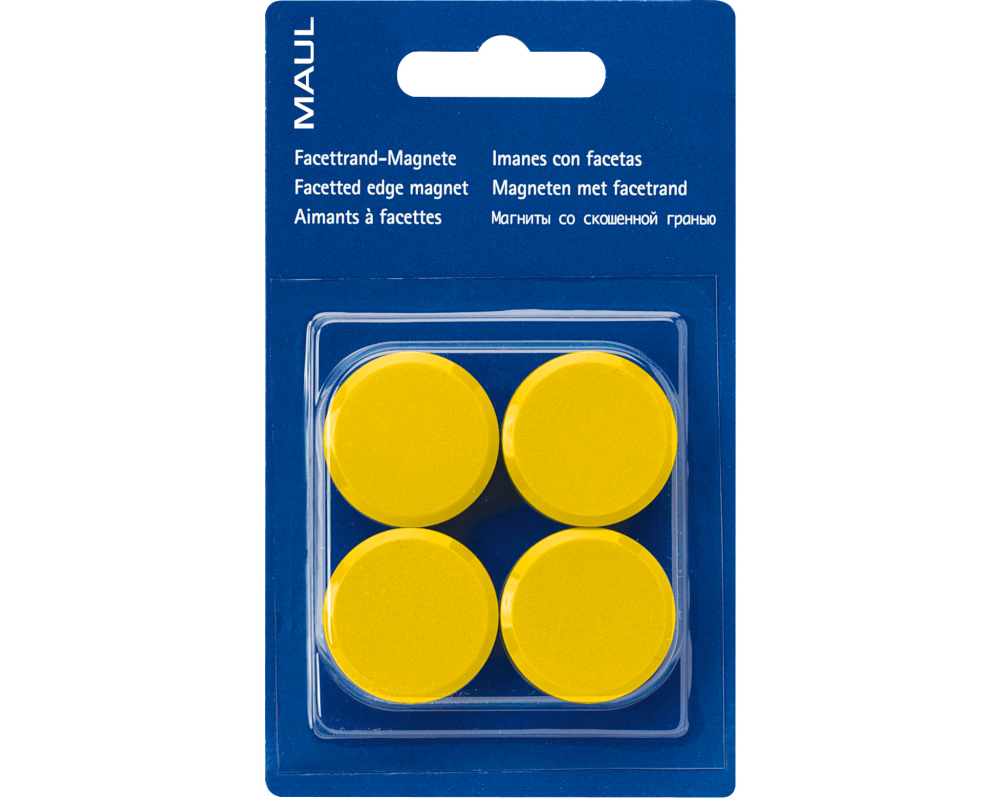 MAUL Magnete 30mm 6177213 gelb 4 Stück