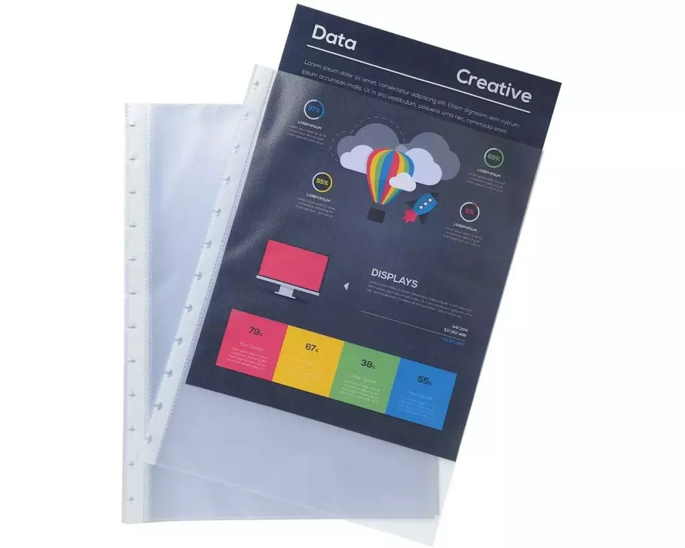 Exacompta Sichtbuch Ersatzhüllen 10 Stück, Transparent