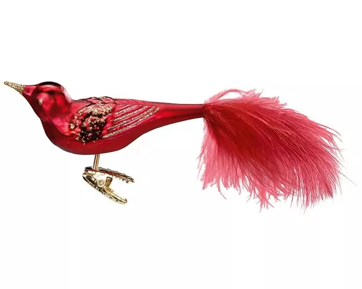 Inge Glas Manufaktur Vogel Rot 11 cm 1 Stück